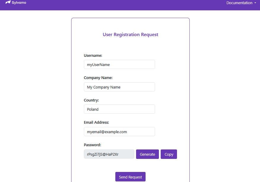 Registration Page Screenshot
