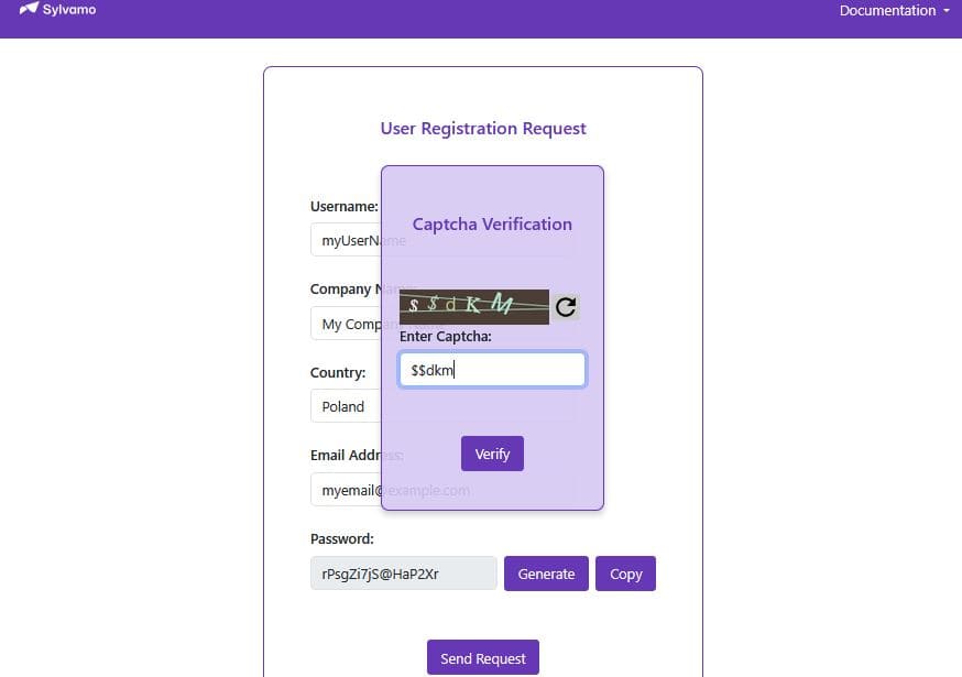 Verify Captcha Screenshot